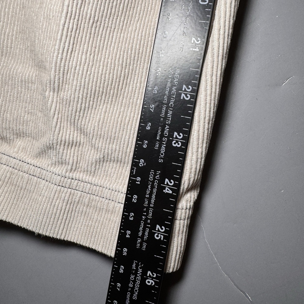 Ocean Pacific Carpenter Corduroy Pants Youth L Off White Drawstring Vintage 90s - Picture 10 of 12